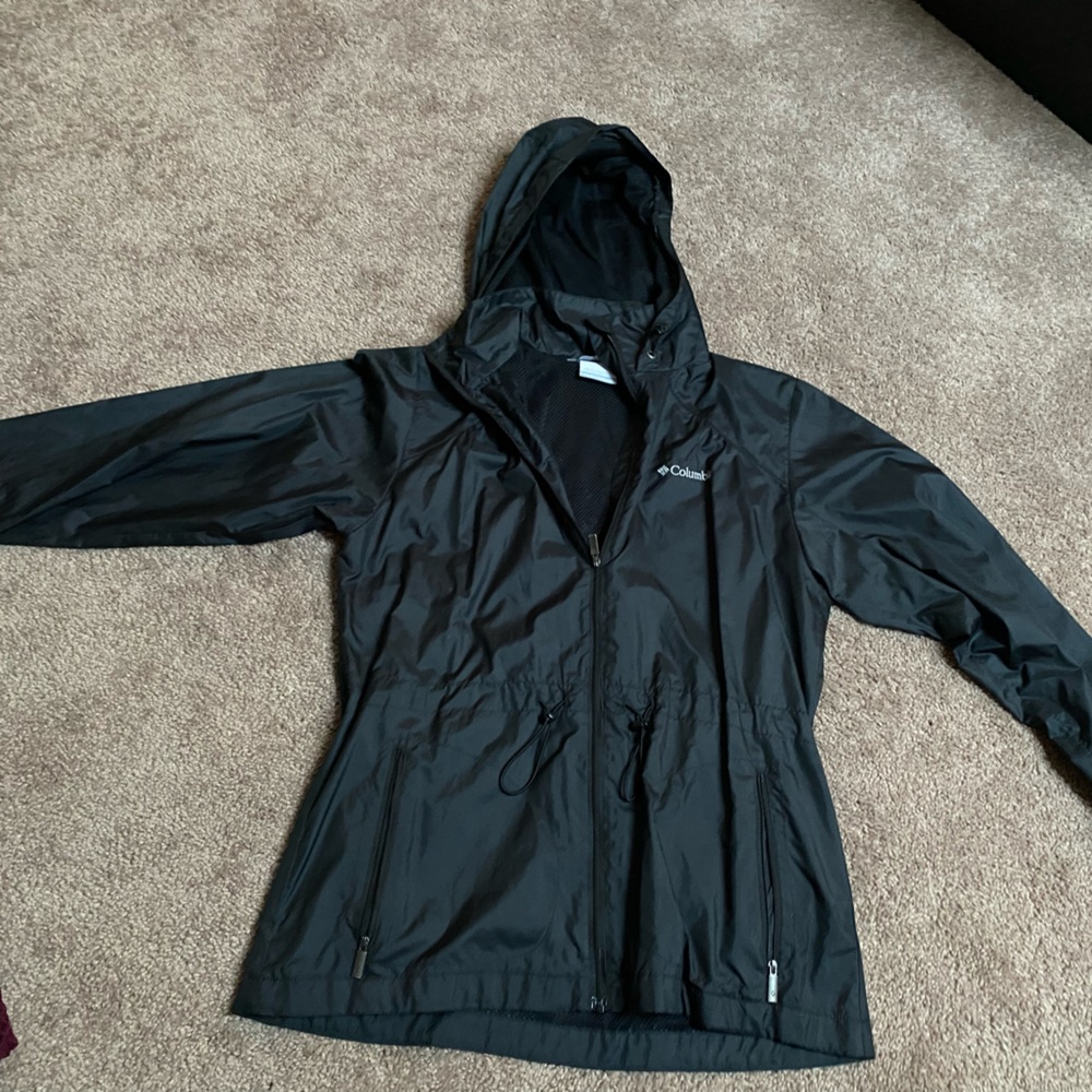 Columbia rain jacket with cinch waist
